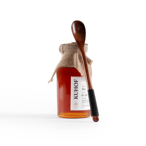 ملعقة عسل خشبية من كهوف – الكلاسيكية الداكنة 