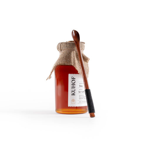 Kuhof Wooden Honey Spoon – Slim Scoop Dark